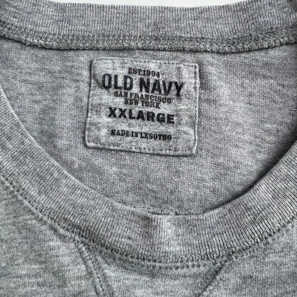 Old Navy Mens Size XXL T Shirt Long Sleeves Stretch Crew Neck Grey - Picture 8 of 11